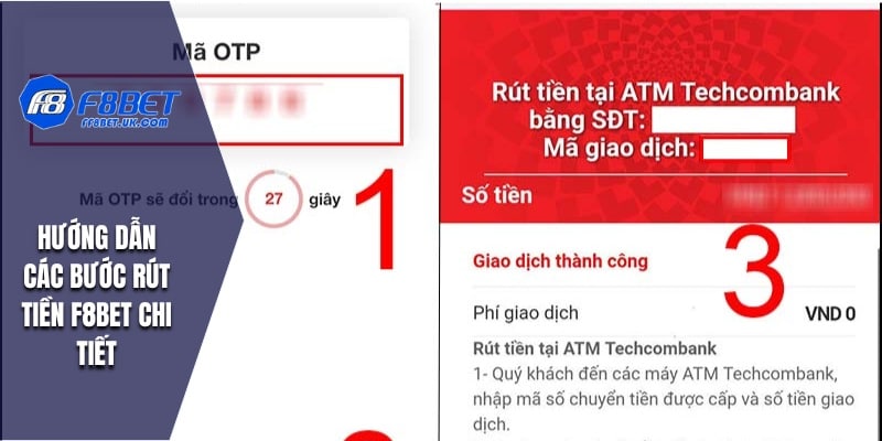 Hướng dẫn các bước rút tiền F8BET chi tiết