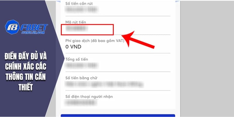Điền đầy đủ và chính xác các thông tin cần thiết